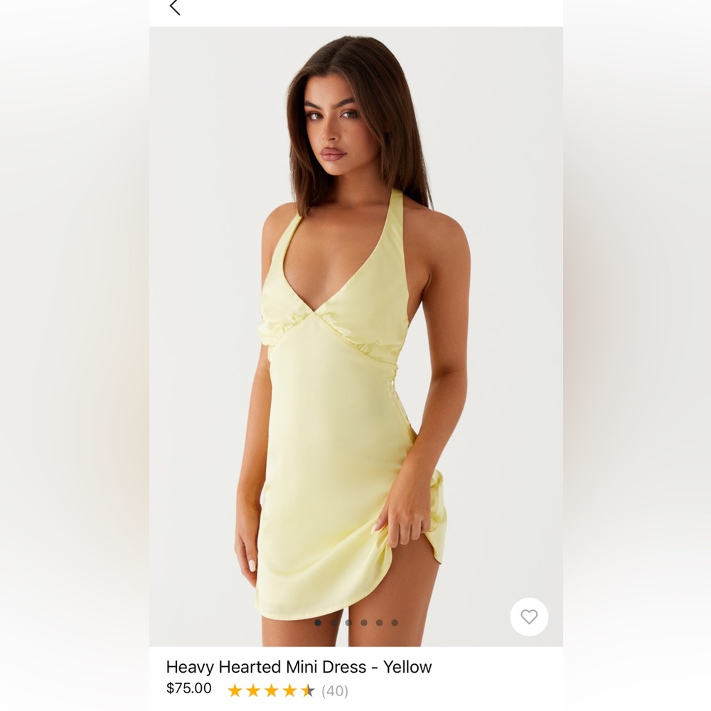 Peppermayo - Heavy Hearted Mini Dress - Yellow